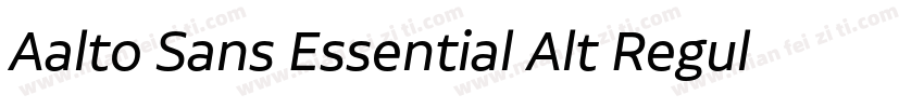 Aalto Sans Essential Alt Regular字体转换